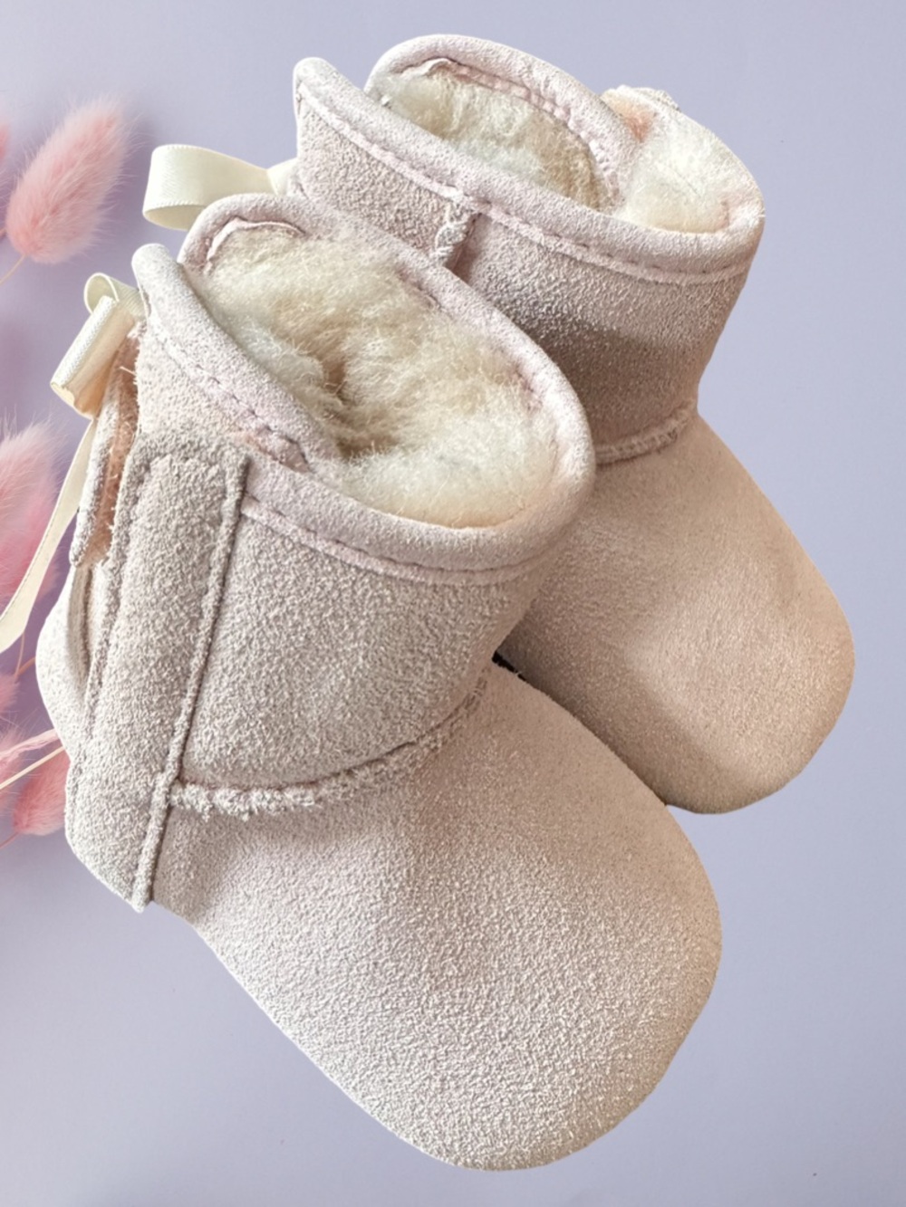 Authentic Uggs Soft Plush Lined Pink Baby Booties - Kids One Pieces new